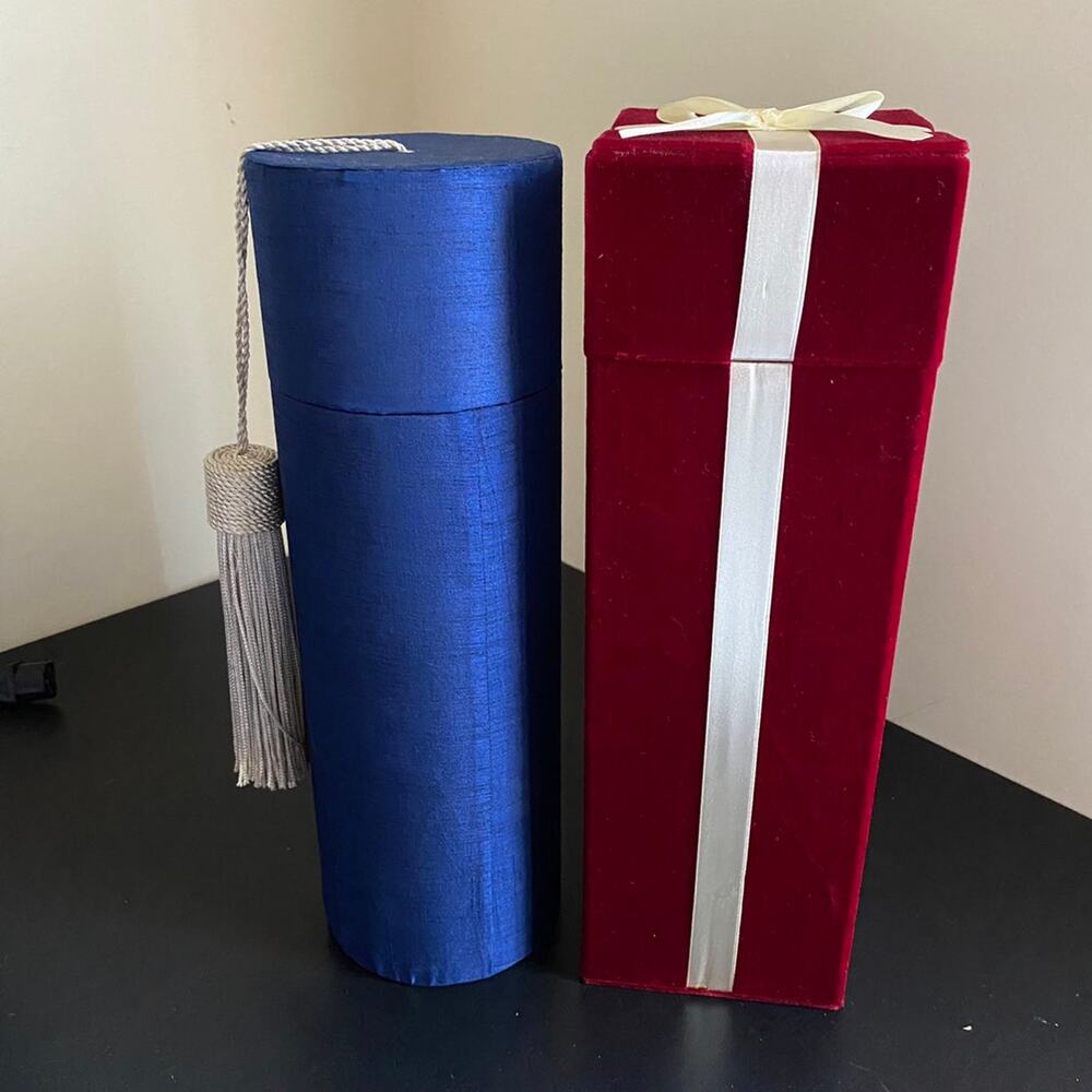 Set of 2 Wine Gift Boxes for Holiday and Graduation